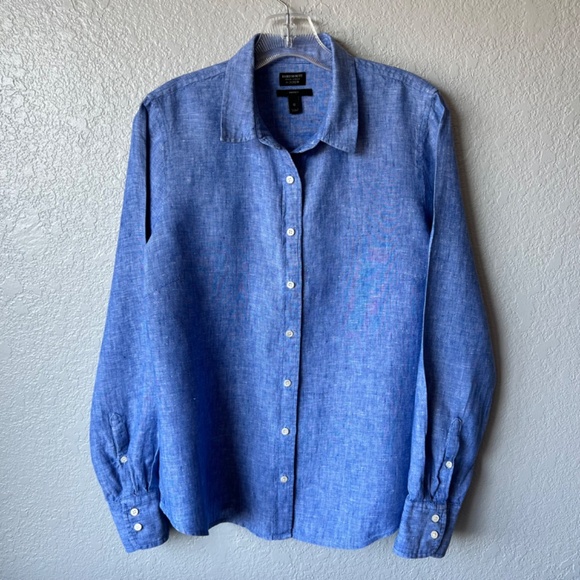 Baird McNutt for J. Crew Irish Linen Perfect Slim Fit button down shirt - Picture 3 of 12